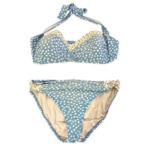 Lilly Pulitzer Blue and White Polka Dot Bikini
